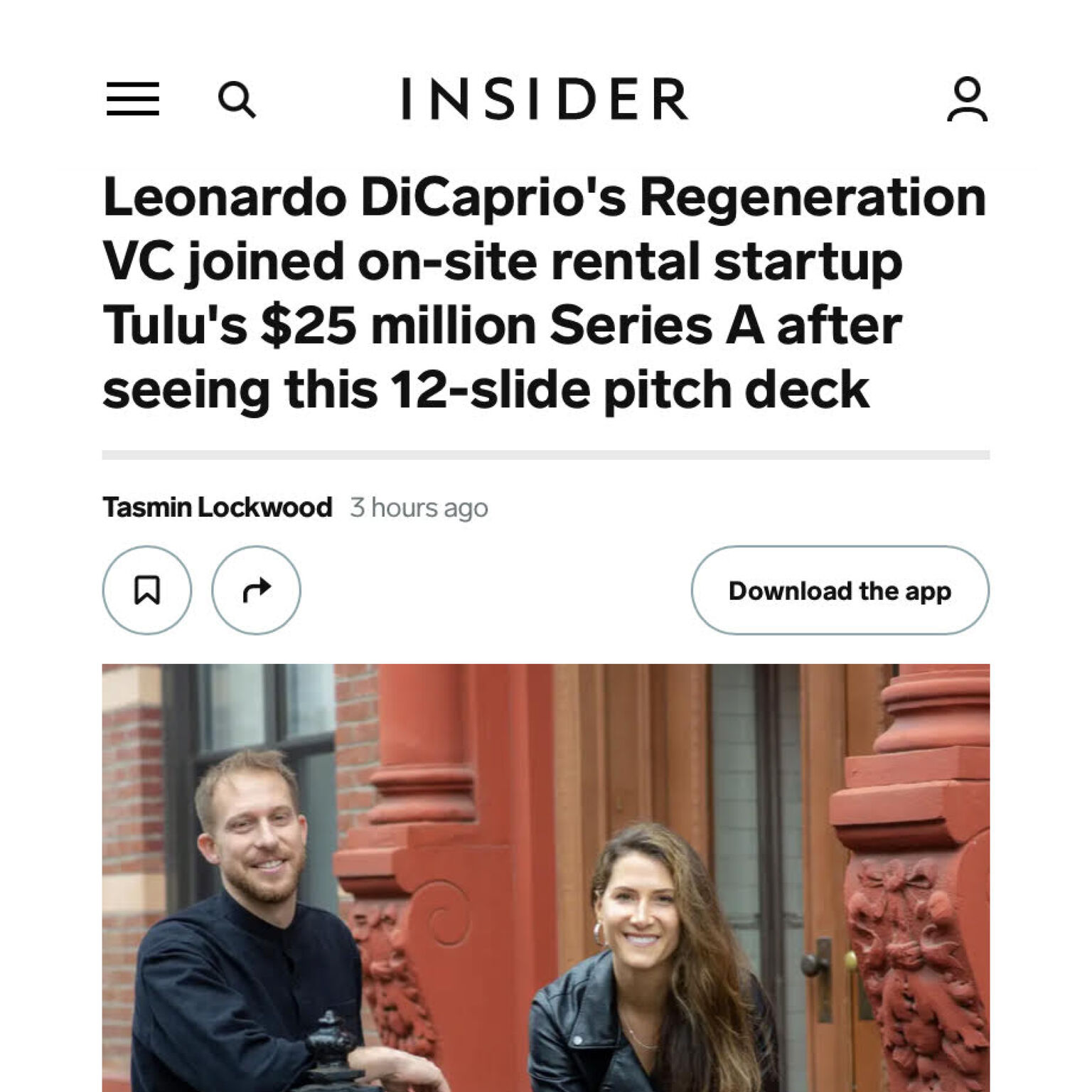 Leonardo DiCaprio’s Regenration VC joined on-site rental startup Tulu’s $25 million Series A after seeing this 12-slide pitch deck